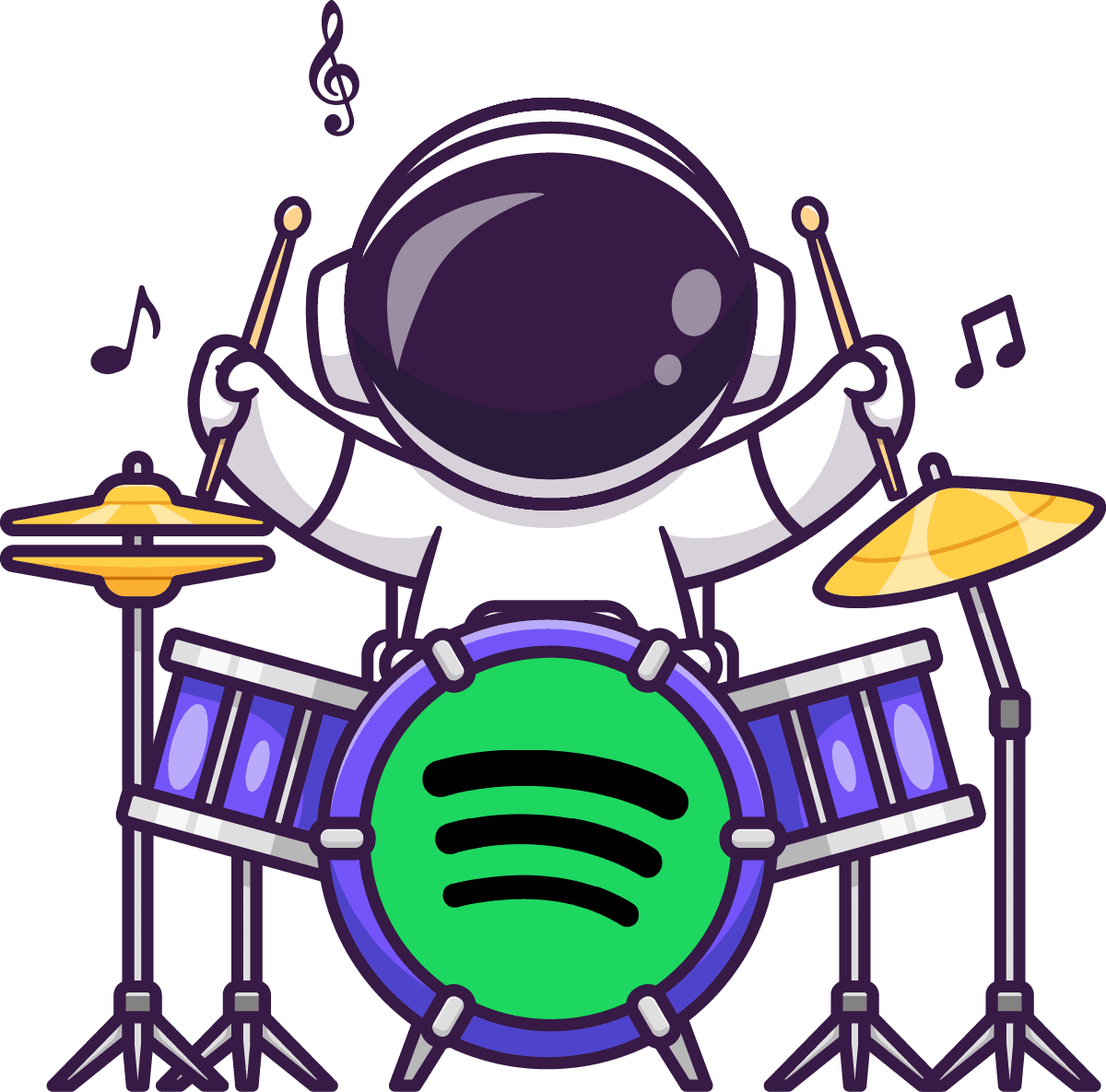 Astronaut på spotify-drummer