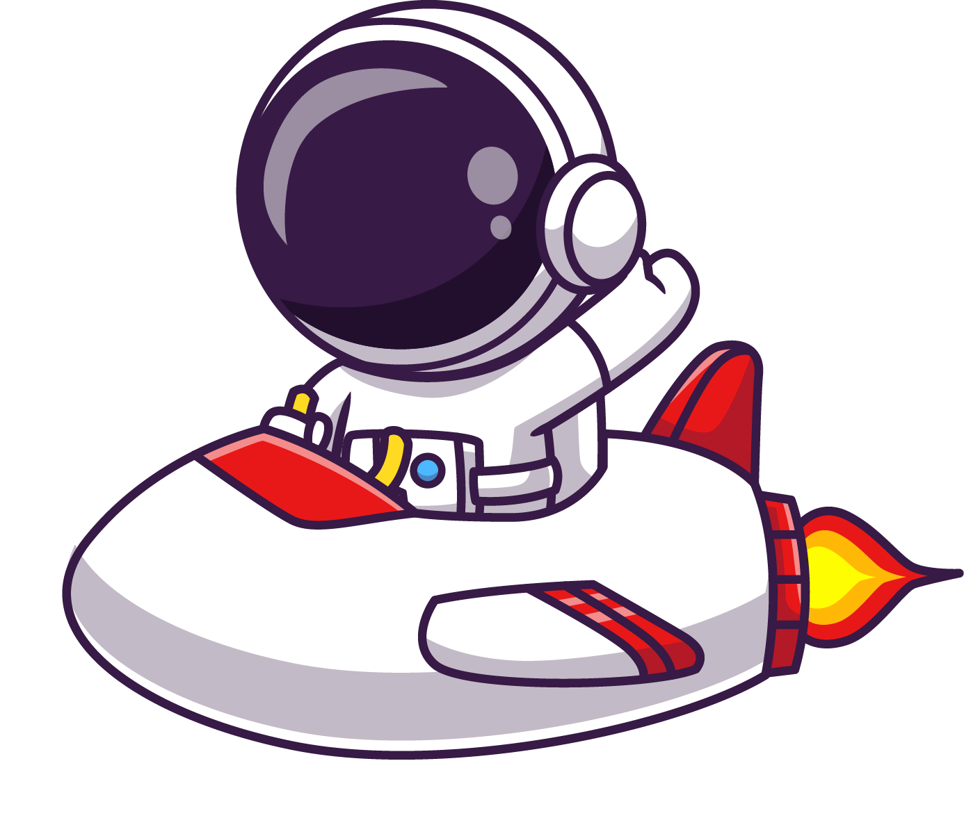 Astronaut på rocket