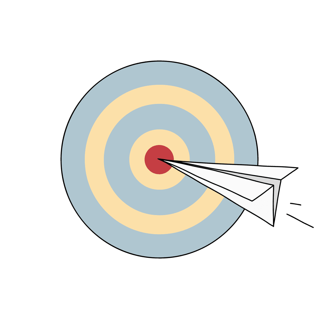 Bild som illusterar Paper plane bullseye