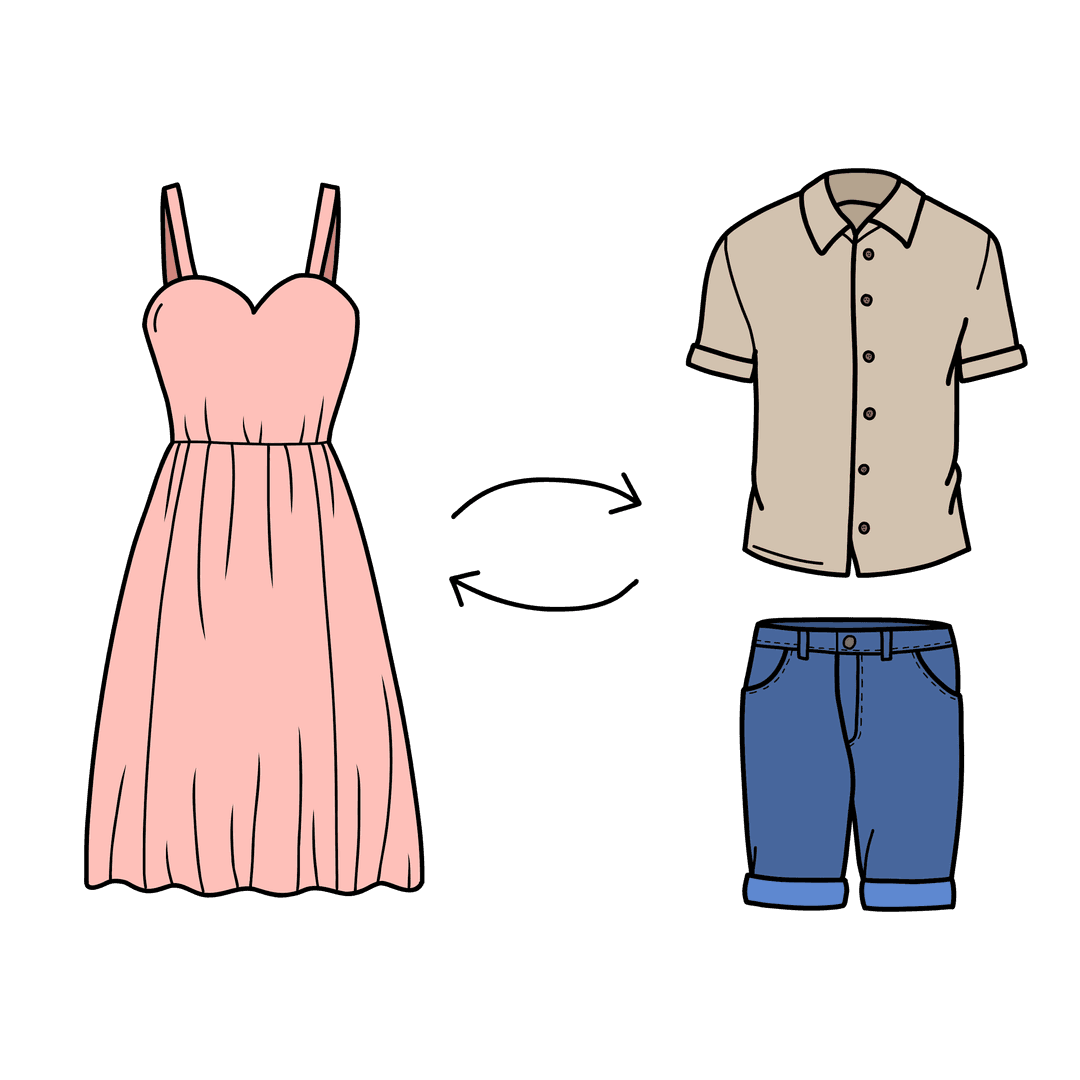 Bild som illusterar Klädbyte