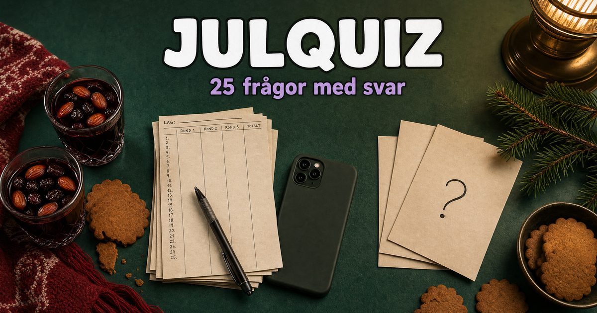 Julquiz: 30 frågor med svar till julfesten