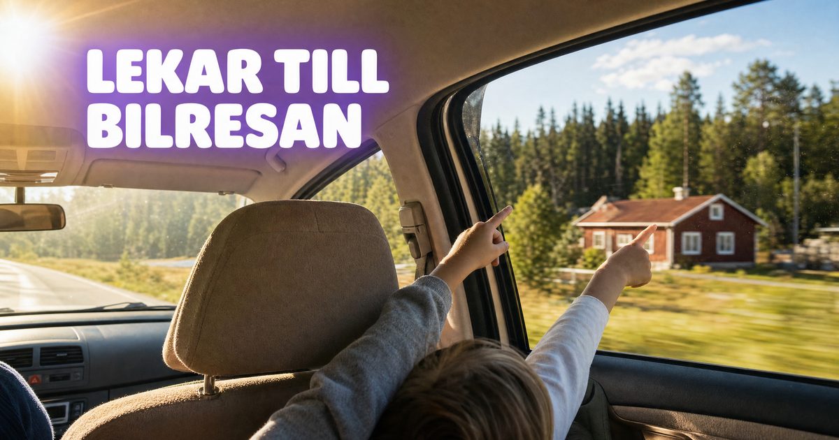 Lekar till bilresan: 25 roliga lekar i bilen (utan material)