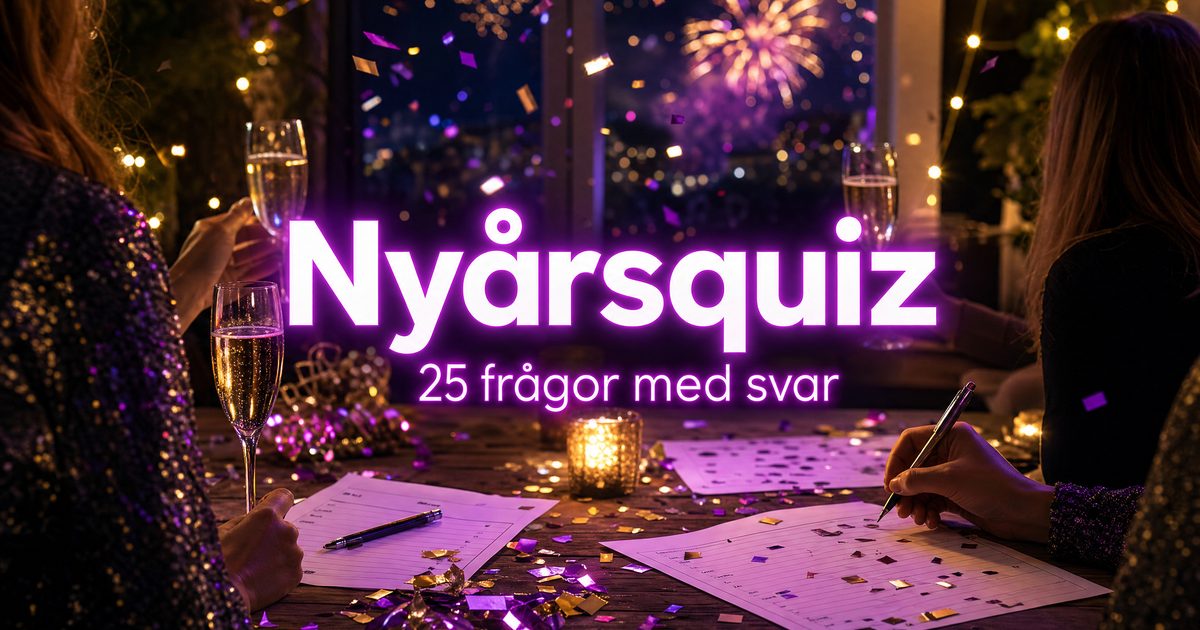 Nyårsquiz: 25 frågor med svar till nyårsafton
