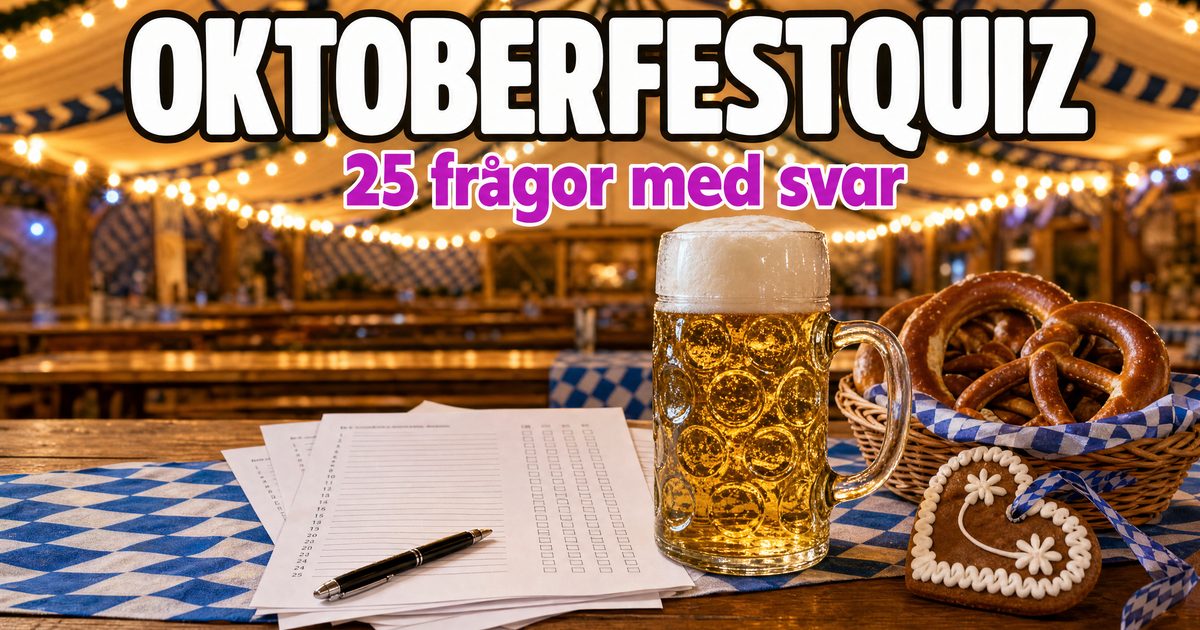 Oktoberfestquiz: 25 frågor med svar till oktoberfesten